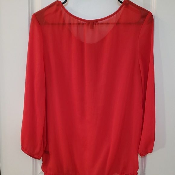 The Limited Orange Gold 3/4 Sleeve Blouse - Picture 5 of 6